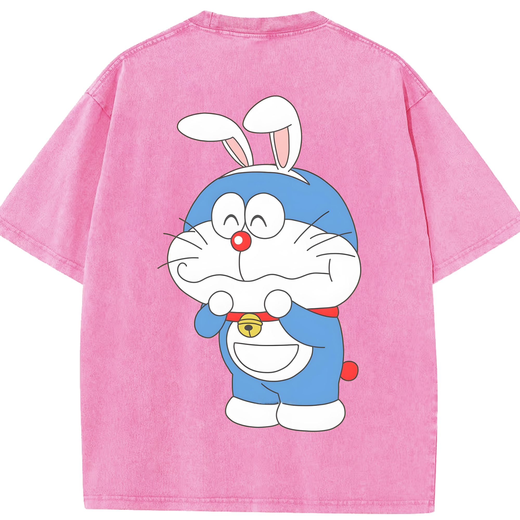 （画像用） ドラえもん Doraemon 綿100% ヴィンテージ風 半袖Tシャツ（背面プリント）